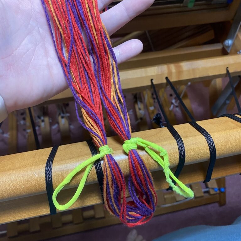 Weaving with Janet Dawson Weaving Hacks Warping the Loom