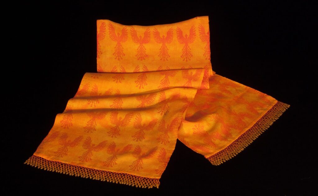 Tien Chiu Handweaving Academy Phoenix Scarf