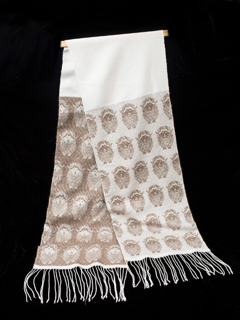 Tien Chiu's Handweaving Academy Jaquard Loom Scarf
