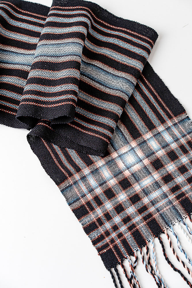 Handwoven gifts - cotton Scarf in Muted tones